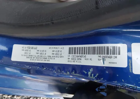 2015 Chrysler 200 Limited z USA, uszkodzony, nr VIN 1C3CCCAB4FN697145